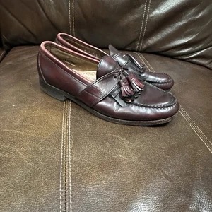 Allen Edmonds Enfield Kiltie Tassel Moc Toe Leather Loafer Mahogany Brn Sz 8 D - Picture 1 of 10
