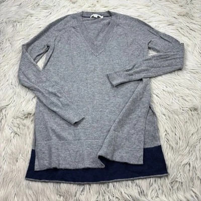 Boden Women's S Gray V-Neck Tunic Sweater Wool Cashmere - Image 1 of 4
