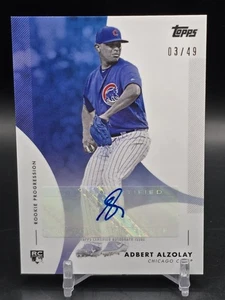 2020 Topps Progression #32B-A Adbert Alzolay Chicago Cubs AUTO AUTOGRAPH RC /49 - Picture 1 of 2
