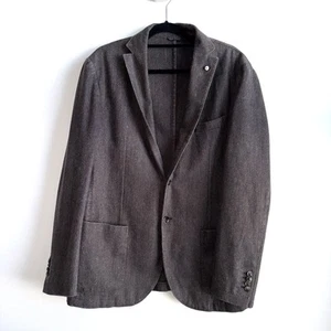 LBM 1911 Mens Blazer Sport Coat Jacket Wool Blend Brown EU 54 / US 42 R - Picture 1 of 12