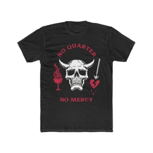Pirate Black Flag No Quarter No Mercy Men's T-shirt Cotton Crew Tee - Picture 1 of 7
