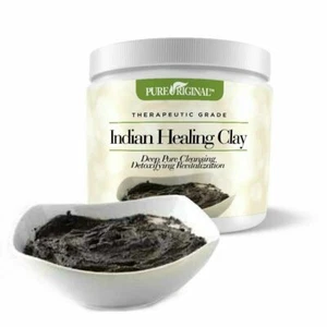 Pure Original Indian Healing Clay Deep Pore Cleansing Facial & Body Mask - Picture 1 of 8