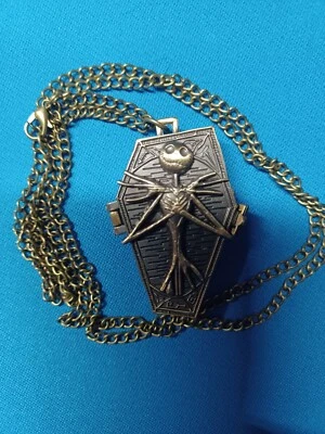 Бронзовые мужские кварцевые карманные часы The Burton's Nightmare Before Christmas цепочка - Изображение 1 из 2