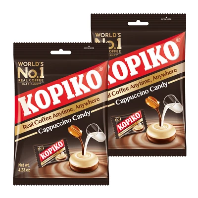 Kopiko Cappuccino Candy 4.23 oz Bag Hard Coffee Candy 2pk by US SELLER - Image 1 of 3