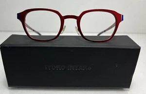 Iyoko Inyake IY162 Col. 37A Red Metal Eyeglass Glasses Frames, Japan 47-23-150 - Picture 1 of 12