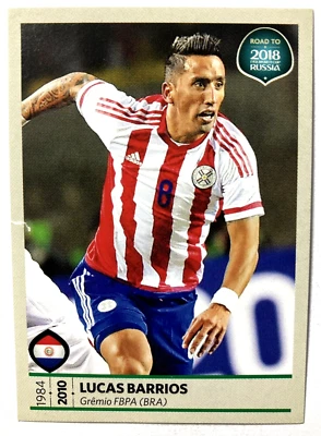2018 FWC ROAD TO RUSSIA Panini Sticker #383 LUCAS BARRIOS Paraguay - Image 1 of 2