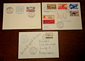 ALTE BRIEFMARKE BRIEFMARKEN AUF BRIEF SCHWEIZ SWISS AORO FLUGPOST - Bild 1 von 5