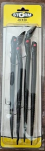 Storm Jig’N Eel (4) Pack of 11.5” 2 OZ for Fresh/Saltwater- Black-WJE2BE-NEW - Picture 1 of 2