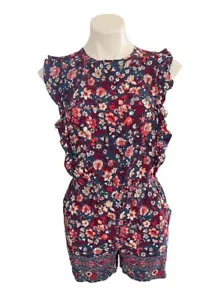 Ann Taylor Loft XSP XS Petite Short Romper Summer Outfit Floral Shorts *2G - Picture 1 of 9