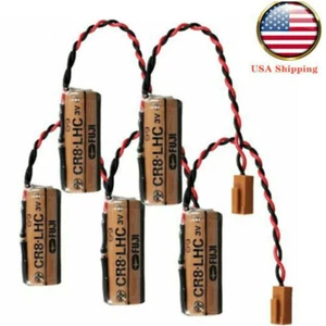 5pcs FDK FUJI CR8.LHC Battery 3V 2600mA Memory Backup Power Battery w/Brown plug - Picture 1 of 4