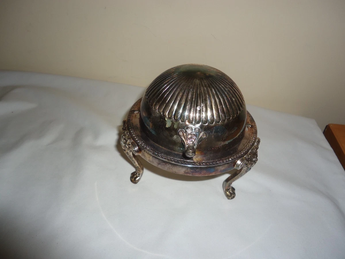 FB Rogers Silver Coin Antique US Silver-Plated Butter Dishes for