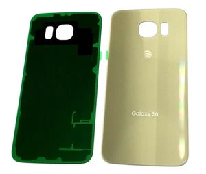OEM Battery Back Glass Cover For Samsung Galaxy S6 AT&T G920A ~Platinum Lt/Gold - Picture 1 of 1