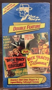 DICK TRACY DOUBLE FEATURE VHS (1990, B&W, VHS 8132) NEW 5101 - Picture 1 of 3