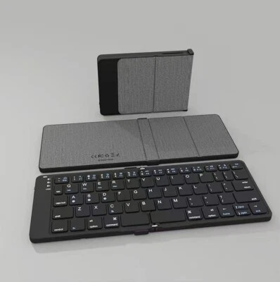 foldable Wireless Bluetooth keyboard Rechargeable ultrathin Portable mini mute - Image 1 of 4