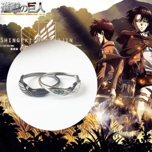 Attack on Titan: Anillo de plata 925 Eren Jaeger Levi Ackerman Cosplay Joyería Regalos - Imagen 1 de 12