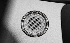 Fit For Benz C-Class 2011-2014 Real Carbon Fiber Dashboard Upper Microphone Ring - Foto 1 di 6