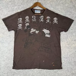 Vintage Disney Jackie Brander Shirt Erwachsene Large Mickey Mouse Totenköpfe gekreuzte Knochen - Bild 1 von 9