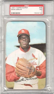 BOB GIBSON 1971 Topps Super #48 PSA 7 NM - CARDINALS - Picture 1 of 2