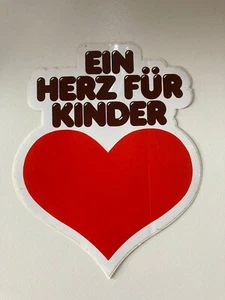 Aufkleber Sticker EIN HERZ FÜR KINDER 80er 80iger Jahre Bild Zeitung Springer - Bild 1 von 2