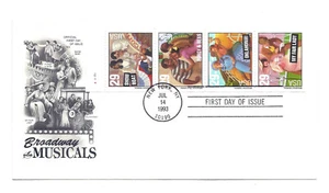 2770a 29c Broadway Musicals pane, monarch Artcraft FDC - Picture 1 of 1