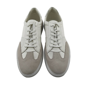 Calvin Klein Men White Leather Suede Sneakers Low Top Shoes US 10.5 / EU 43.5