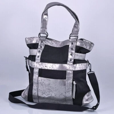 Bolso de hombro/tote Vans Moonlight para mujer (negro/plateado) Foto 1 de 3