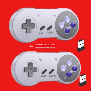 2PCS 2.4G Wireless SNES Controller Remote for Switch/Switch 2 PC MAC Raspberry - Picture 1 of 12