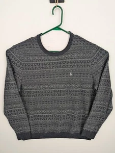 Polo Ralph Lauren Men's Washable Fair Isle Merino Wool Gray Sweater XL Holiday - Picture 1 of 7