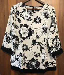 Damen Druckbluse Alba Moda 38/40/44 Taupe Blumenmuster Viskose-Satin 3/4 Arm NEU - Bild 1 von 7