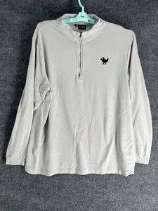 Bad Birdie Sweatshirt Mens XL Gray 1/4 Zip Pullover Golf Performance Mock LS - Picture 1 of 13