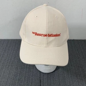 The Rescue Mission Baseball Hat Strapback Cap Mens OSFA Adjustable Cream Red - Picture 1 of 11