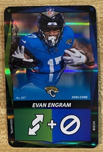Carta Calcio 2024 UNO Elite Evan Engram Multicolore Verde e Blu Foil 057 - Foto 1 di 4