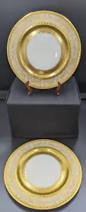 MENGE 4 VINTAGE HEINRICH & CO GOLD UMRANDET 11" PLATTEN A SELB BAVARIA - Bild 1 von 4