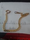  Vintage pocket watch chain, 18kgold filled, 11in. Stamp, Used, pictured  