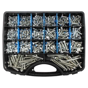 Sechskantschrauben DIN 933 Verzinkt 8.8 Maschinen Schraube 580tlg M4 M5 M6 - Bild 1 von 7