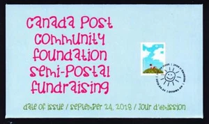 Canada limited edition 2018 private FDC sc#B27 Community Foundation, bk single - Picture 1 of 1