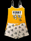 Winnie The Pooh Hunny Ladies Yl Vest & Shorts Pyjama Set Bnwt Primark Licensed