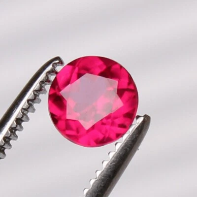 2.05 Ct. Red Ruby Blood 7.00 MM Round Cut Mozambique Precious Loose Gemstone - Image 1 of 4