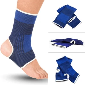 Ankle Foot Support 2 Pack Brace Compression Relief Pain Care Sports Sleeve - Picture 1 of 5