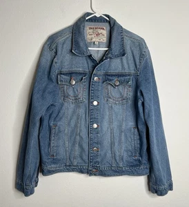 True Religion Herren Jesse Trucker Jeansjacke Denim Gr. L blau - Bild 1 von 8