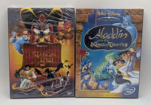 Aladdin 2 & 3 The Return of Jafar + Aladdin and the King of Thieves New w/ Slip - Picture 1 of 4