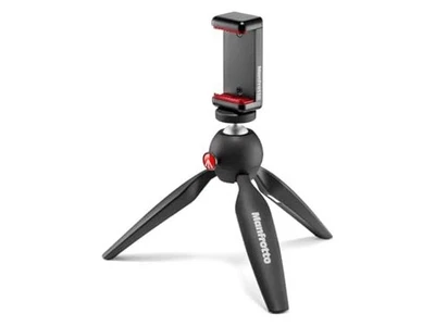 Manfrotto Pixi Mini Tripod with Smartphone Clamp, Black  - Image 1 of 4