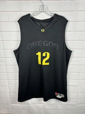 Nike Team Oregon Ducks X- Large +2” Length Basketball Jersey #12 Black - Image 1 of 4