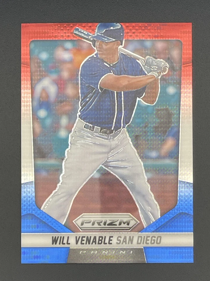 Will Venable 2014 Panini Prizm Prizms Red White Blue Pulsar #30 San Diego Padres - Image 1 of 2