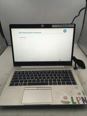 HP ELITEBOOK 840 G5 - BOOTS TO BIOS/ADMIN LOCK - INTEL I7 8550 - NO RAM -READ-BB - Image 1 of 4