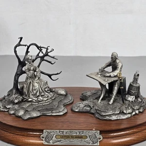 Chilmark Zinn Bürgerkrieg Skulptur "Brief an Sarah" Limited Edition Holzsockel - Bild 1 von 21