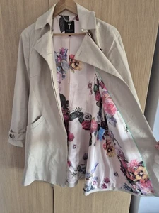 Ted Baker £225 Size 4 UK 12 14 Nude Skirted Trench Coat Mac Belted Spring Summer - Picture 1 of 9