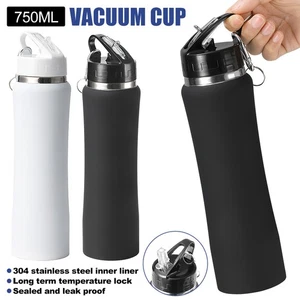 750ml Water Bottles Stainless Steel Water Bottle with Straw Leakproof Hot Cold - Picture 1 of 11