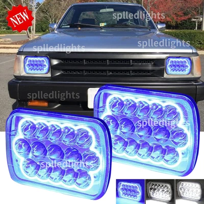 Par de faros LED 5x7 7X6" pulgadas haz alto/bajo DRL aptos para Mazda B2000 B2200 B2600 Foto 1 de 4