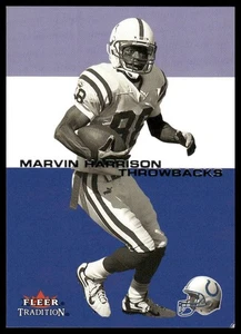 2001 Fleer Tradition #3 TB Marvin Harrison Throwbacks Indianapolis Colts NM+ - Picture 1 of 2